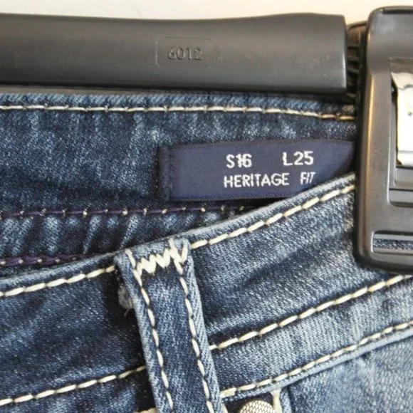 VIGOSS Capri Heritage Fit Jeans Thick Stitch Women's Size 16 H12054 - Picture 6 of 12